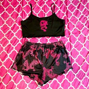 🖤🎀 DRAGON SHORTS PAJAMA SET 🎀🖤